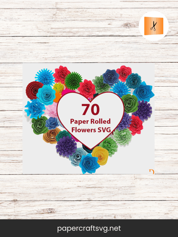 70 Rolled Flowers SVG Bundle, 3D Flower SVG for Cricut