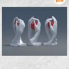 3D Papercraft Heart in Hands, Women's Day PDF Template, DIY Low Poly Hand & Heart Paper Sculpture