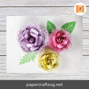 DIY Rose Papercut, Flower Template For Cricut
