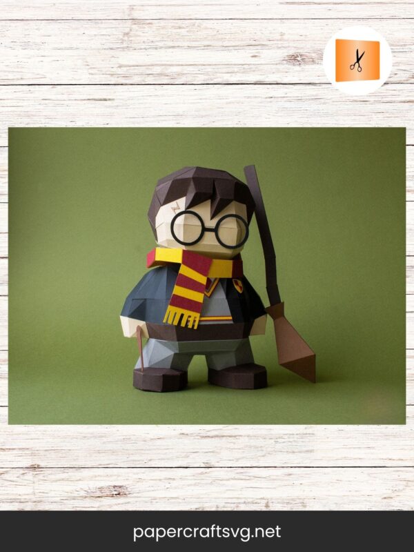 Harry Wizard Paper Doll, DIY Little Wizard 3D Papercraft Template