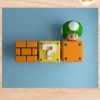 Retro Game Blocks Papercraft, DIY 3D Low Poly Mario PDF SVG DXF Templates