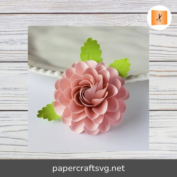 Round Ball Dahlia Paper, Flower Template For Cricut