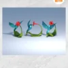 3D Hummingbird Papercraft Template, SVG & PDF Low Poly Origami Bird for DIY Paper Art