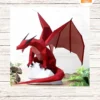 3D Low Poly Dragon Papercraft Template, DIY Printable Paper Dragon Pattern
