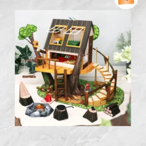Treehouse Papercraft Template Kit for Kids, DIY Miniature Paper Model